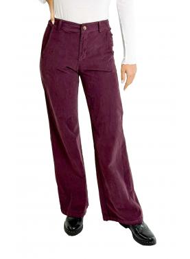 Chino palazzo in velluto a costine fine 